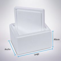 caja de pórex o porexpan para almacenaje y transporte de alimentos 