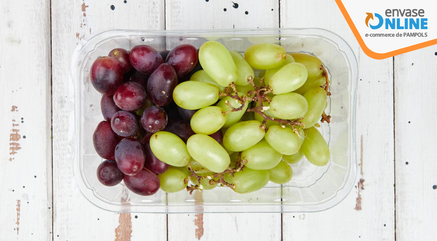 Botella de uvas y vaso de bolsa de almuerzo roja, bolsa de